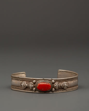 Spiritual Bracelet with Red Turquoise