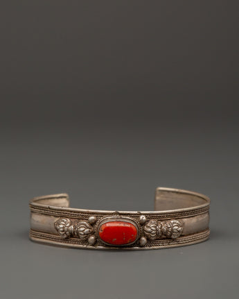 Spiritual Bracelet with Red Turquoise
