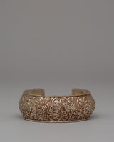 Ornate White Metal Bracelet