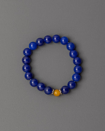 Unisex Blue Beaded Wristband