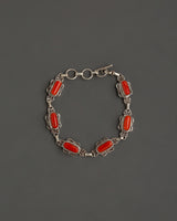 Sterling Silver Coral Bracelet