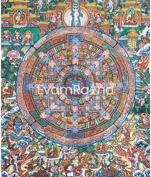 Brocade Mounted Heruka Mandala Thangka