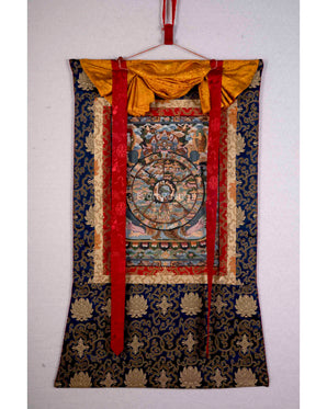 Brocade Wheel Of Life Thangka