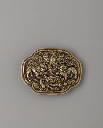 White Metal Belt Buckle