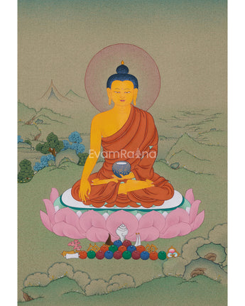 Sacred Shakyamuni Buddha Thangka