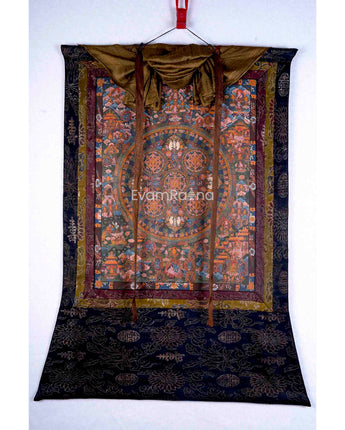Vintage Buddha Mandala With Brocade