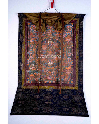 Vintage Buddha Mandala With Brocade