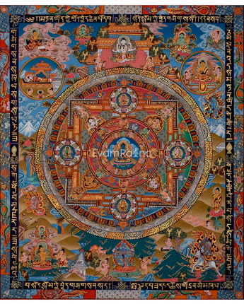 Medicine Buddha Mandala Thangka Painting