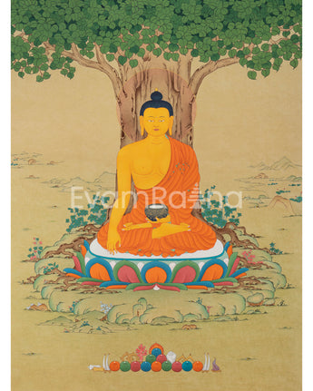 The Enlightened Shakyamuni Buddha Under The Bodhi Tree