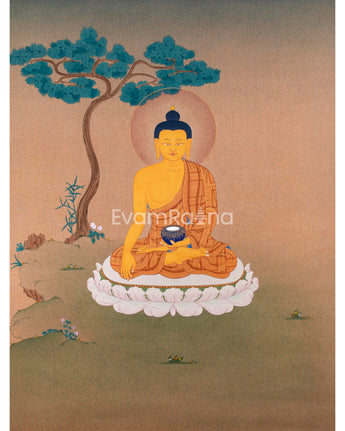 Serene Buddha Thangka