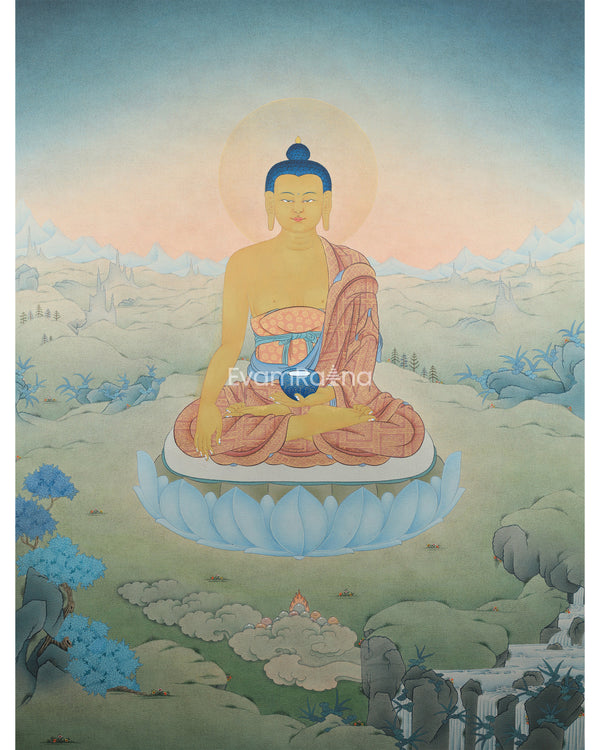Shakyamuni Buddha High-Quality Giclee Print | Vibrant Buddha Canvas Print