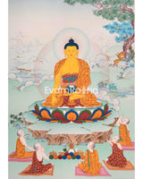 Hand-painted Buddha Shakyamuni Thangka