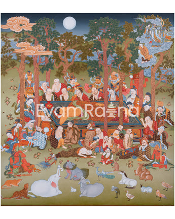 Buddha's Mahaparanirvana Thangka