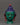 Brass Buddha Head Statue with Turquoise