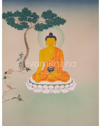 the-shakyamuni-buddha-thangka-seated-in-meditation