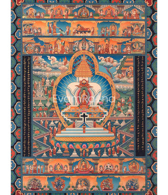 Buddhist Stupa Thangka