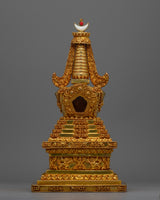 Golden Copper Buddhist Stupa