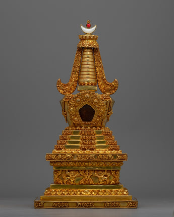 Golden Copper Buddhist Stupa