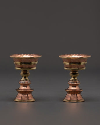 Tibetan Prayer Lamp Set