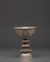 Silver Buddhist Butter Lamp