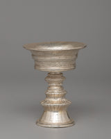 Himalayan Nepalese Pure Silver Butter Lamp