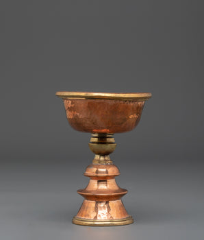 Traditional Buddhist Copper Butter Lamp