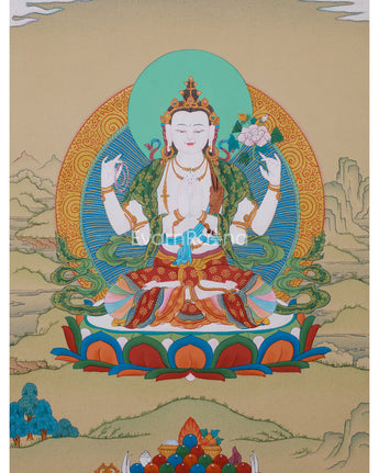 the-deity-of-compassion-chenrezig-thangka