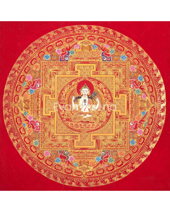 Chengrezig Mandala Thangka