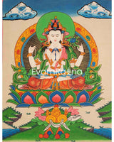 Avalokitesvara Chengrezig Thangka: