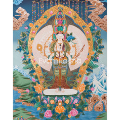 Big Size Lokeshvara Bodhisattva Thangka: