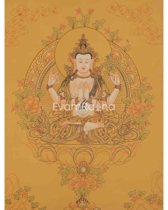 Avalokiteshvara Chengrezig Thangka