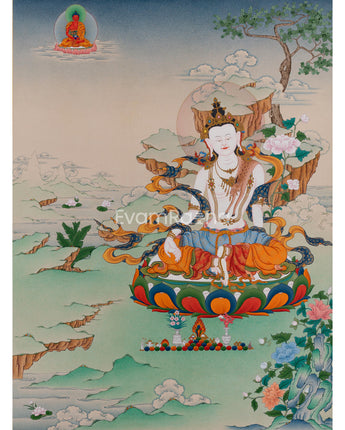 Chenresig with Buddha Amitabha Thangka