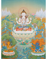 four-armed-chenresig-thangka-print