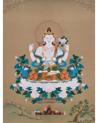 Buddha Chenrezig Thangka