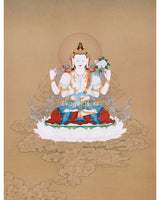 Compassionate Bodhisattva Chenrezig Thangka
