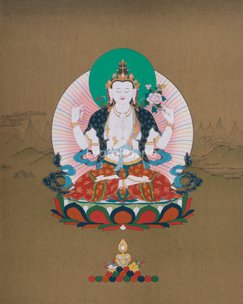 Four-Armed Avalokiteshvara, The Bodhisattva of Infinite Compassion
