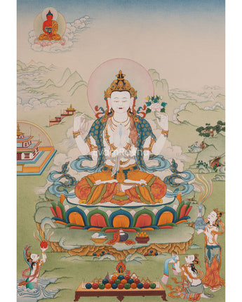 buddha-of-compassion-chenrezig-thangka