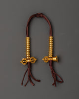 Tibetan Chupsel Ritual Cord with Vajra & Bell