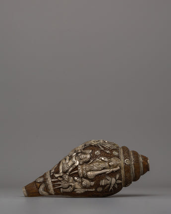 Silver-Plated Hindu Deity Sankha