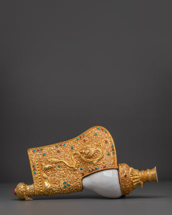 Traditional Conch Shell with Dragon Design