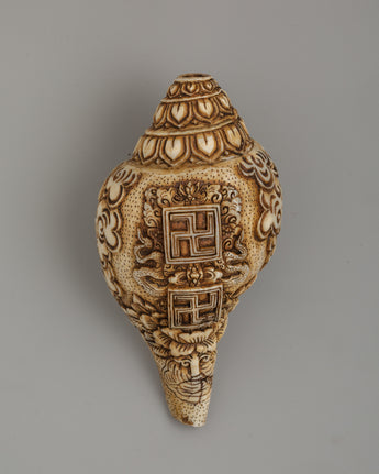 Sacred Hand-Carved  Conch Shell