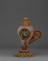 Crystal Conch Shell with Copper Body