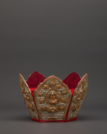 Set of 5 Dhyani Buddha Statues with Five-Point Crowns