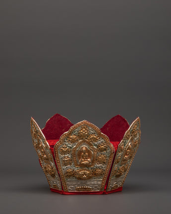 Set of 5 Dhyani Buddha Statues with Five-Point Crowns
