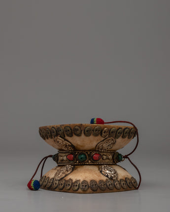 Damaru Drum with Turquoise & Coral