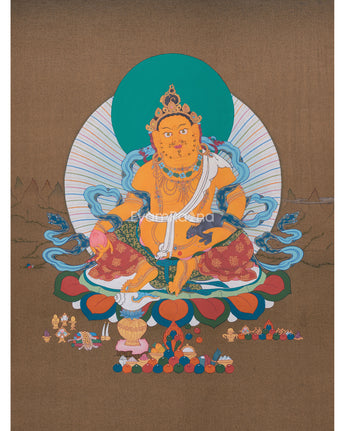 Deity of Wealth Dzambhala Thangka
