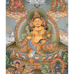 Golden Dzambhala Thangka Print