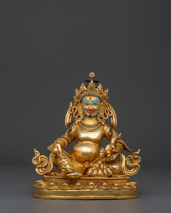 Gold Plated Dzambhala Idol
