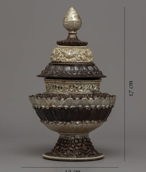 Buddhist Copper Pot | Beautiful Handmade Buddhist Dhupur