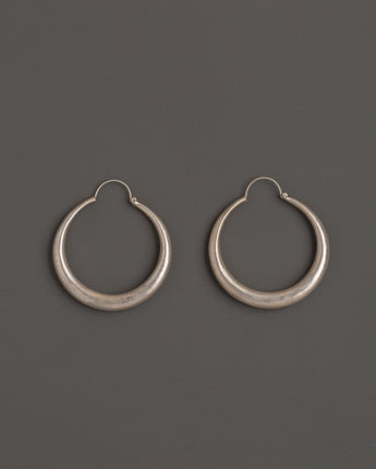 Tibetan Crescent Hoop Earrings